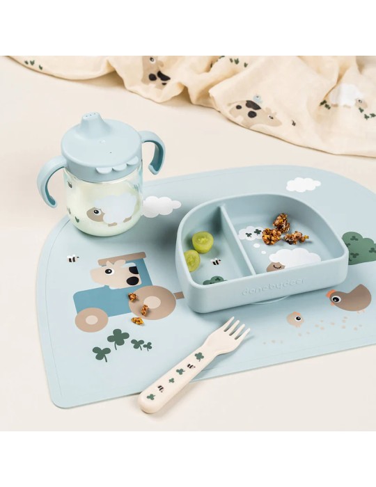 Taza de Aprendizaje Tiny Farm Azul