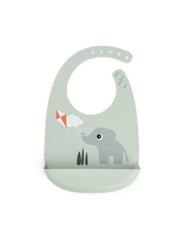 Babero Silicona Parque Infantil Verde