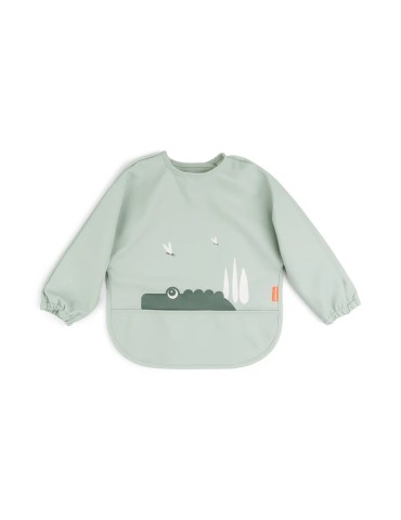Babero con Mangas Croco Verde