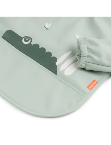 Babero con Mangas Croco Verde 2