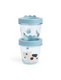 Contenedor Porta Alimentos 2 Pack Tiny Farm Azul